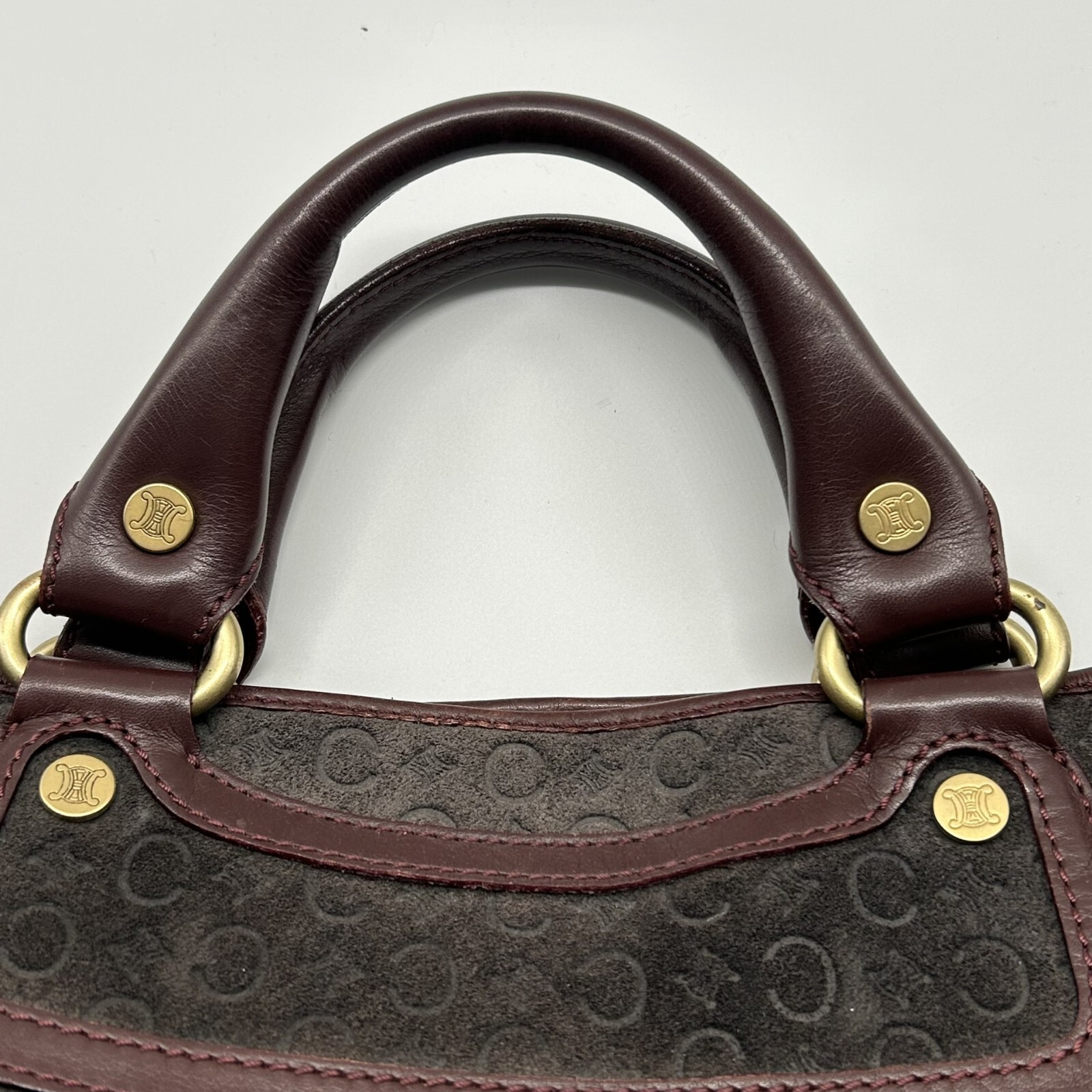 Authentic CELINE Macadam Boogie Bag Suede Leather Tote Bag