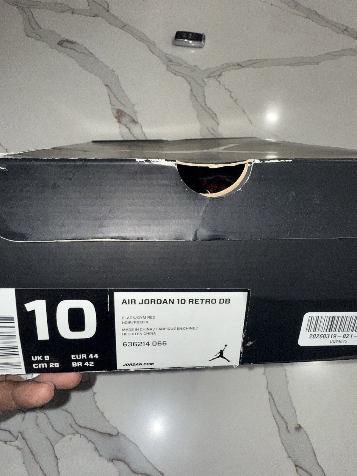 1x Worn Air Jordan 10 Retro DB Doernbecher SIZE 10 Black/Gym Red 2013