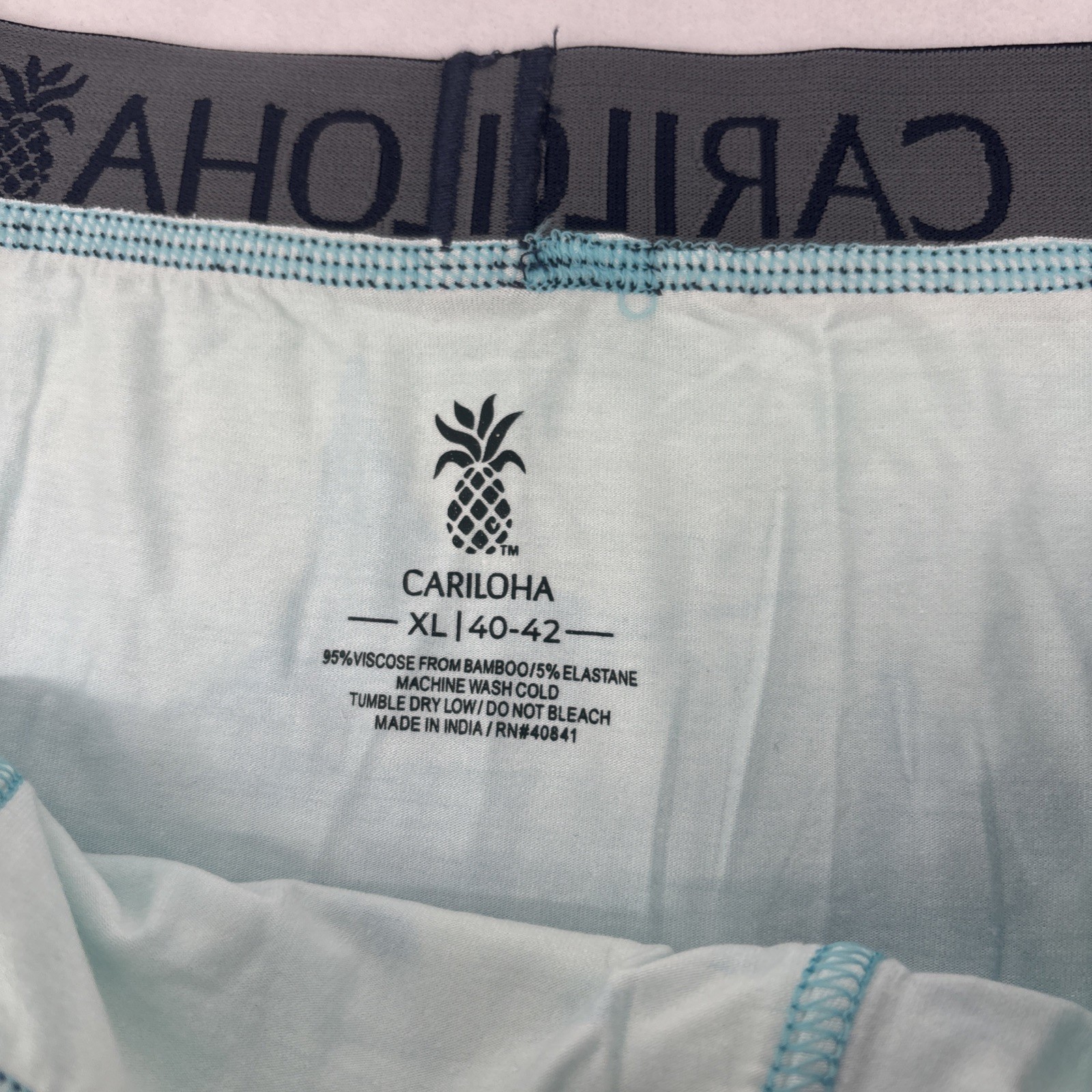 Cariloha Boxer Briefs Size XL Bamboo Blend ocean pattern flex waistband