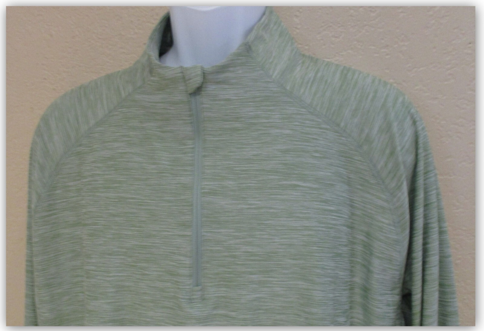 All in Motion men’s XXL athletic Pullover Green Soft Stretch 1/4 zip thumb hooks