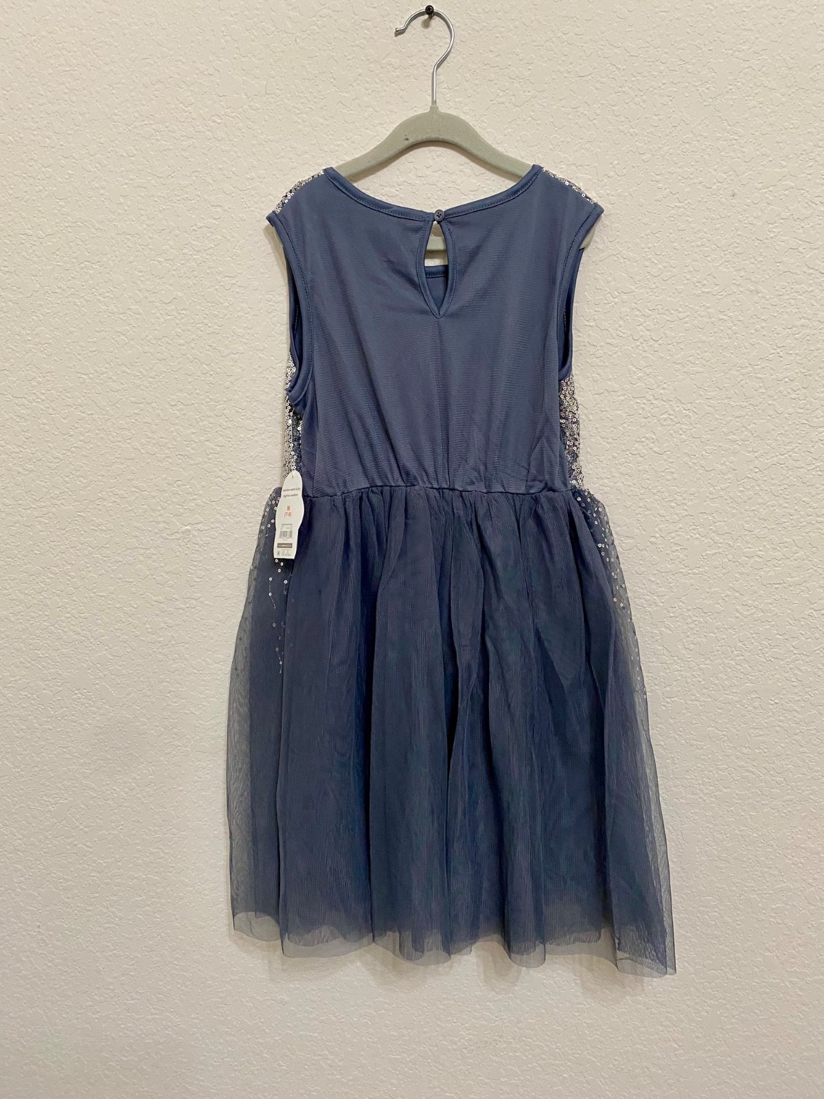 Wonder Nation Gray Silver Sequin Sleeveless Girl’s Size M (7-8)