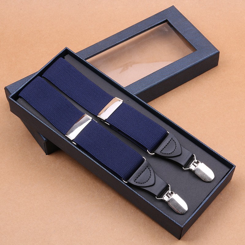 Men’s Suspenders 3 Clips Adult Elasticated Middle-Aged Elderly Trousers Braces
