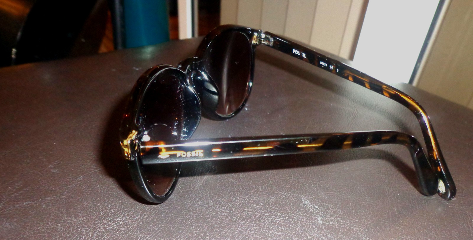 FOSSIL Finley 58 mm Women’s Brown Oversized Sunglases, 53-19-131
