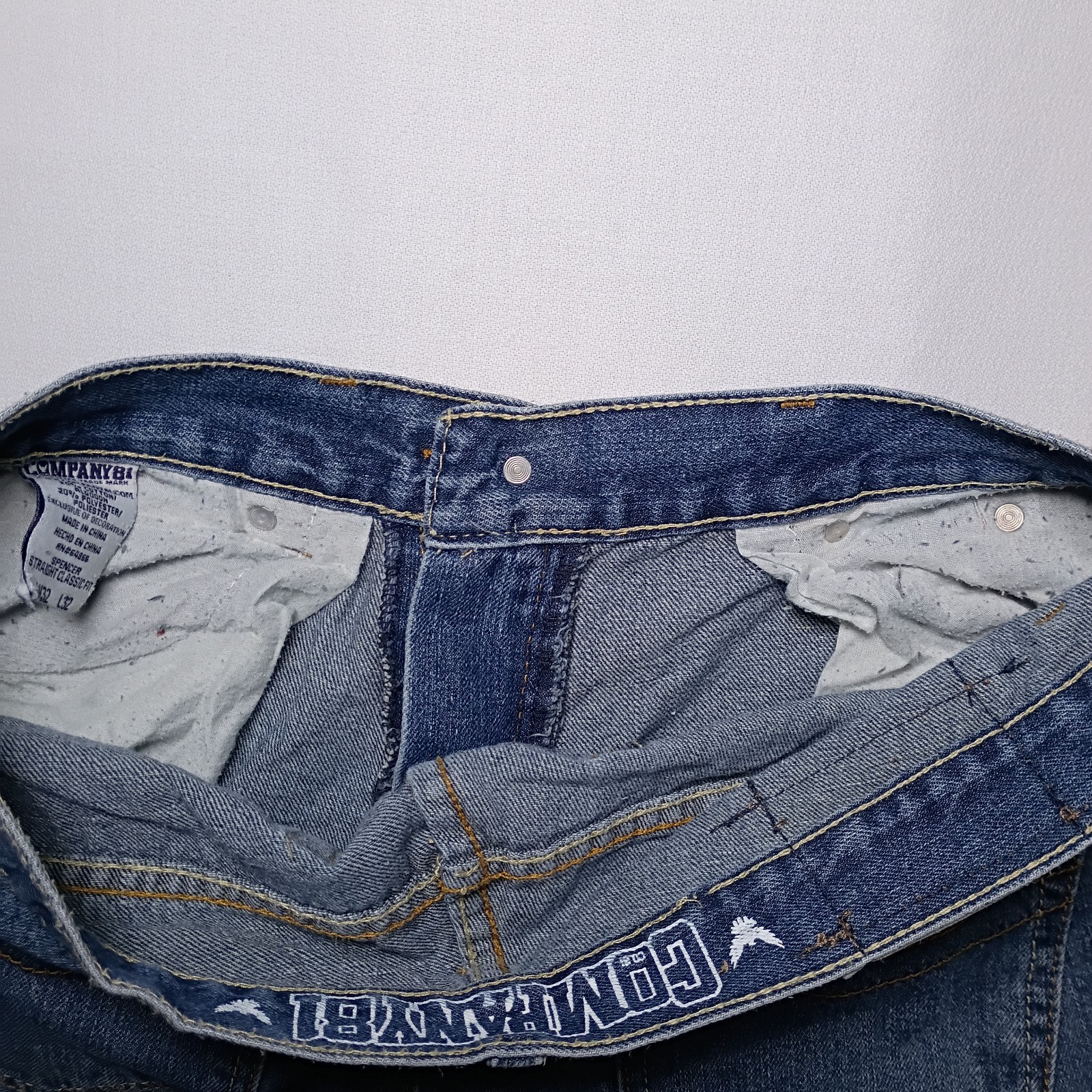 Company 81 Spencer Mens Straight Classic Fit Jeans 32X32 Medium Blue Wash
