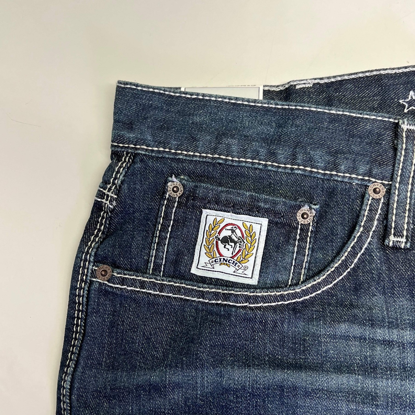 CINCH Relaxed Fit White Label Jeans Men’s Sz 33 X 36 Stonewash Indigo MB92834019