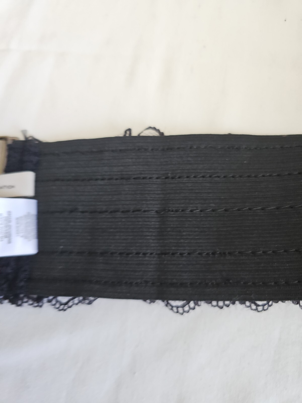 BCBGeneration Belt Wide Laced Waist Black Elasticated Stretch Size M/L