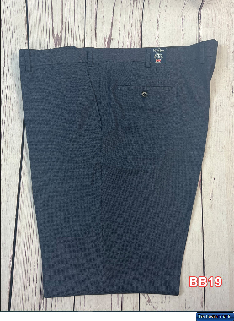The Savile Row Mayfair Straight Fit Pants Navy 46W/50L
