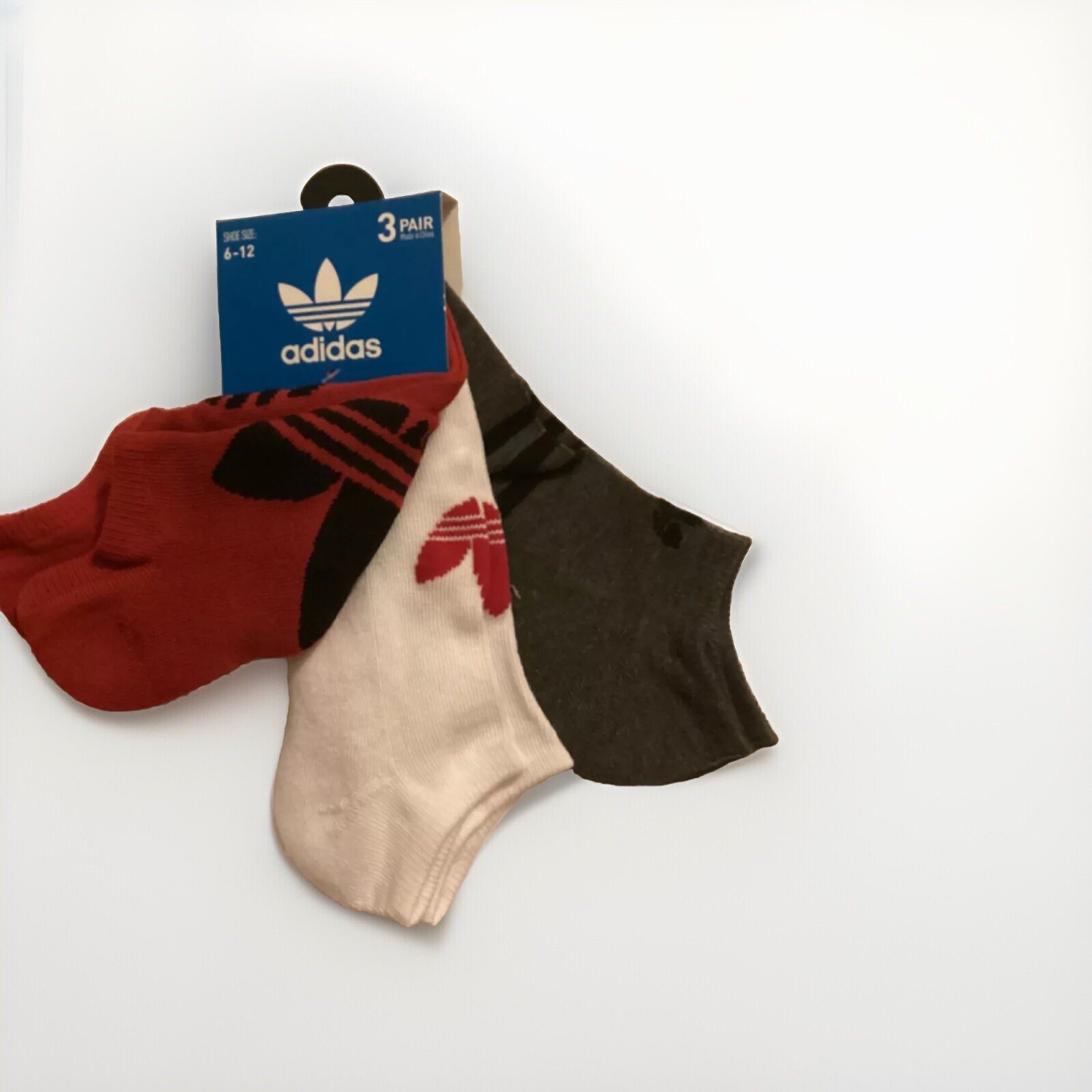Adidas Originals Men’s 3-Pair No show Socks Size 6-12 $16