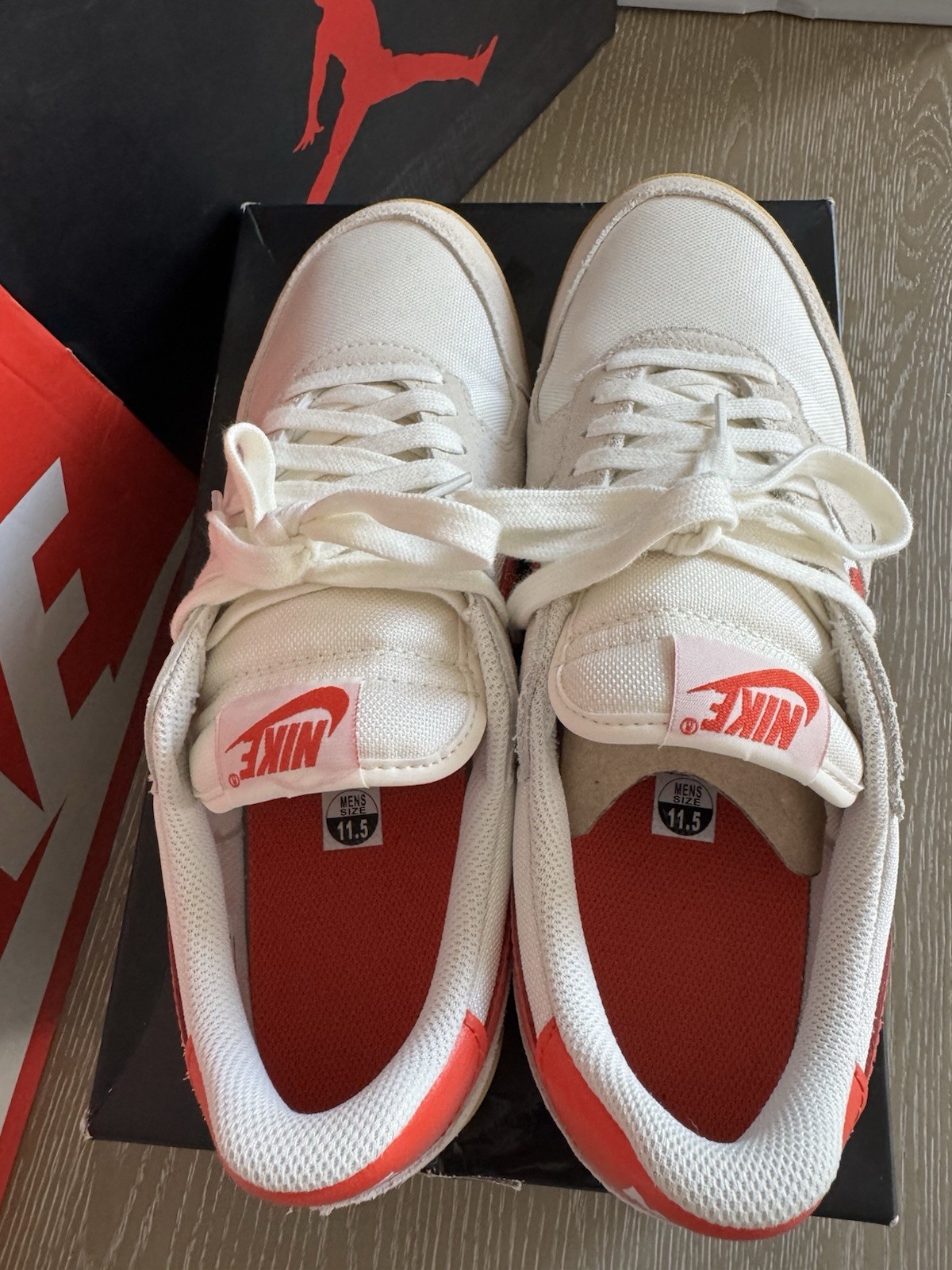 Men’s Nike Field General Pale Ivory/Picante Red Size 11.5 Shoes w/ Original Box