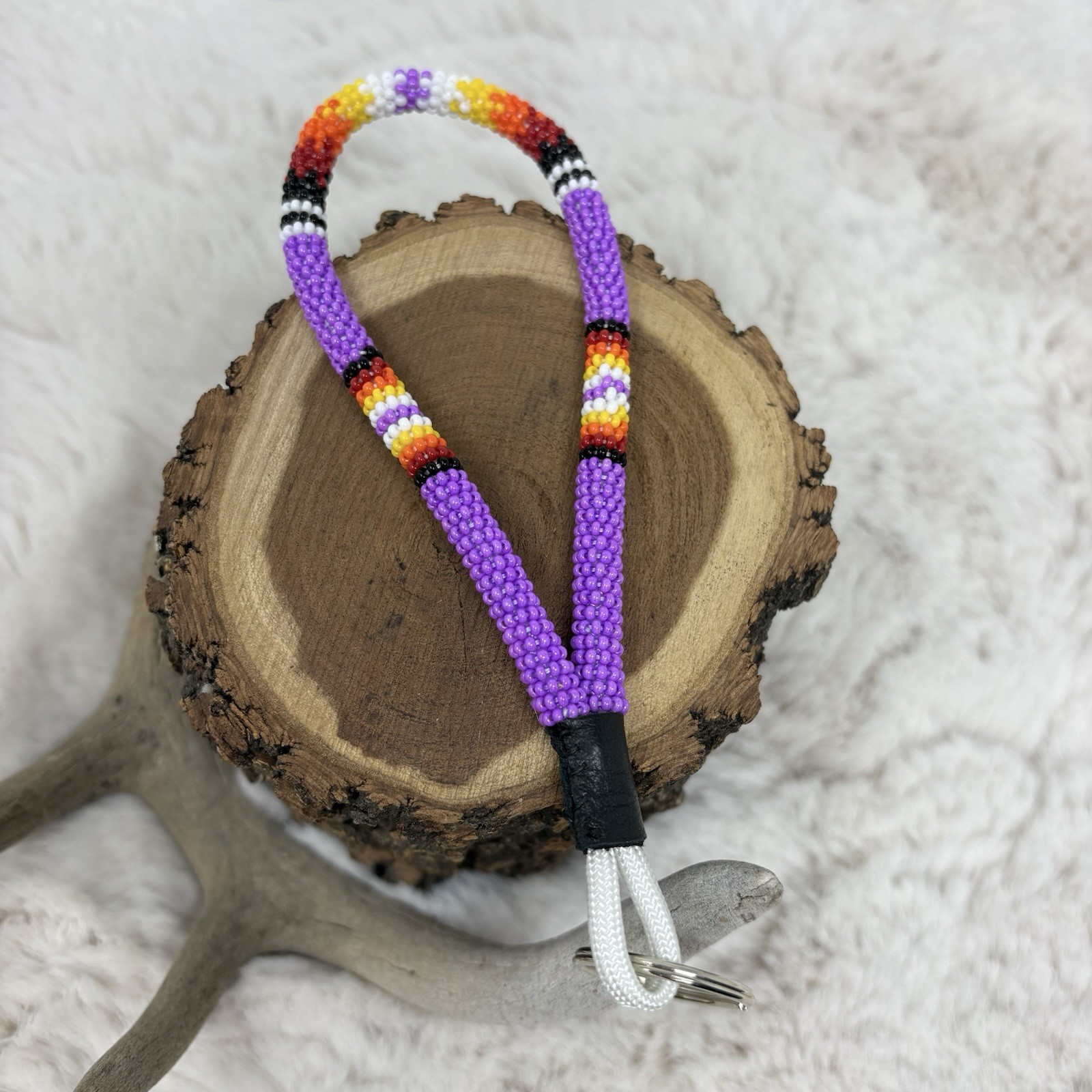 Bead Wrapped Keychain