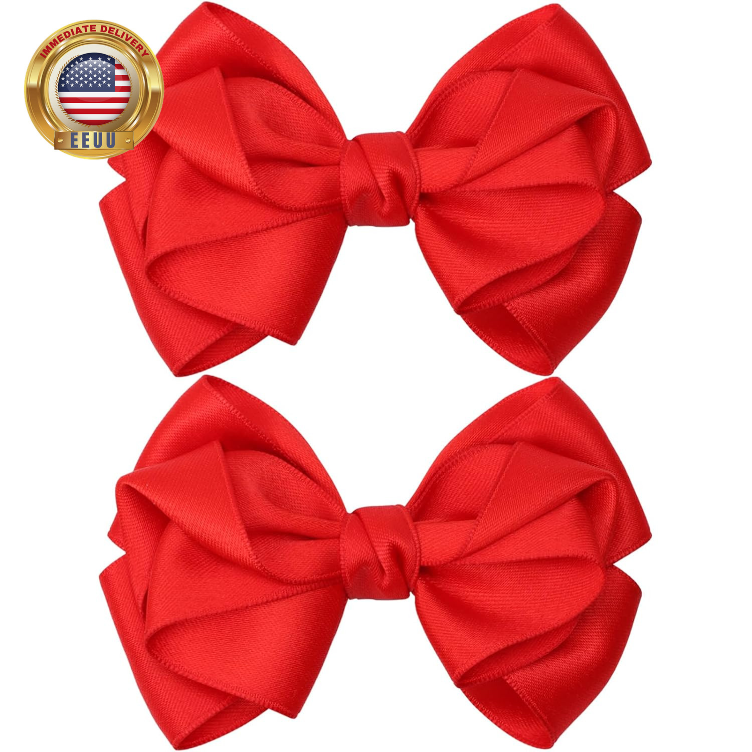 4.5 Inches Unique Hair Bows for Women Girls Thick Ribbon Boutique Alligator Clip