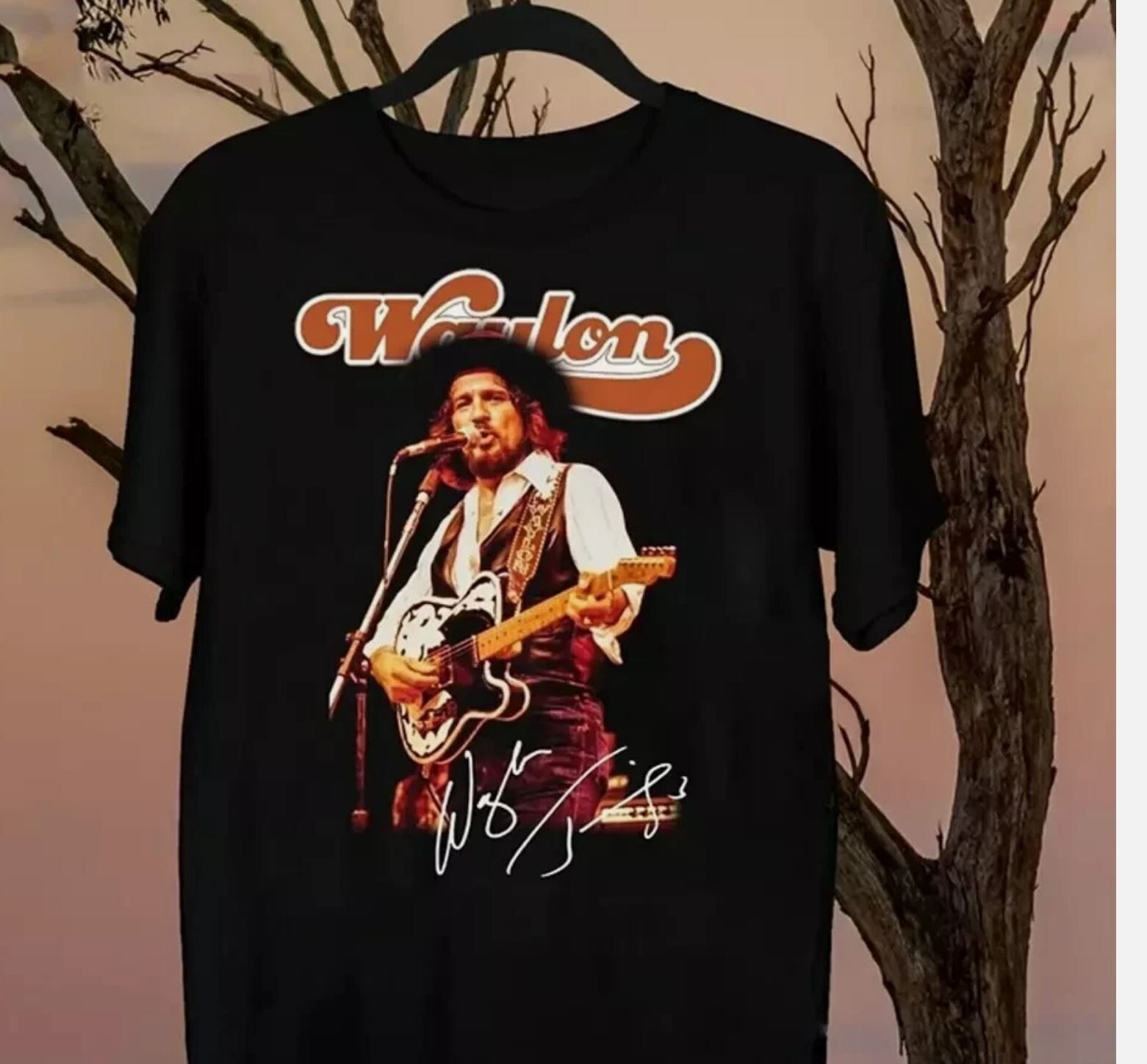 Waylon Jennings Live Collection Singer Unisex All Size T-shirt