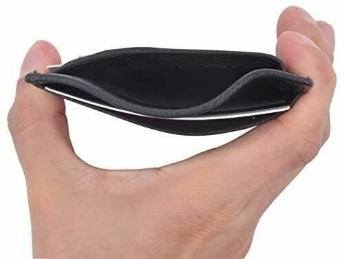 Men’s Minimalist Slim Thin Front Pocket Credit Card ID Holder Leather Wallet