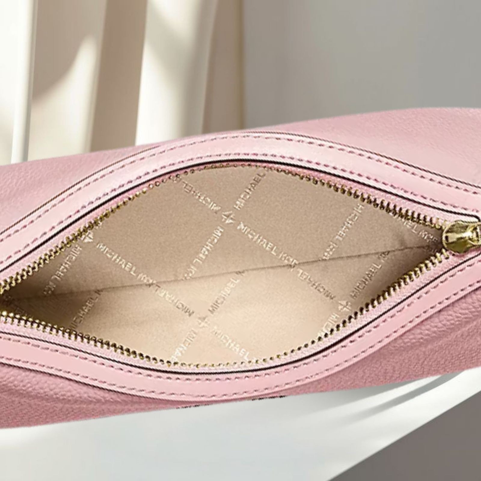 Michael Kors Sammy Women Small Leather Convertible Crossbody Bag Powder Blush