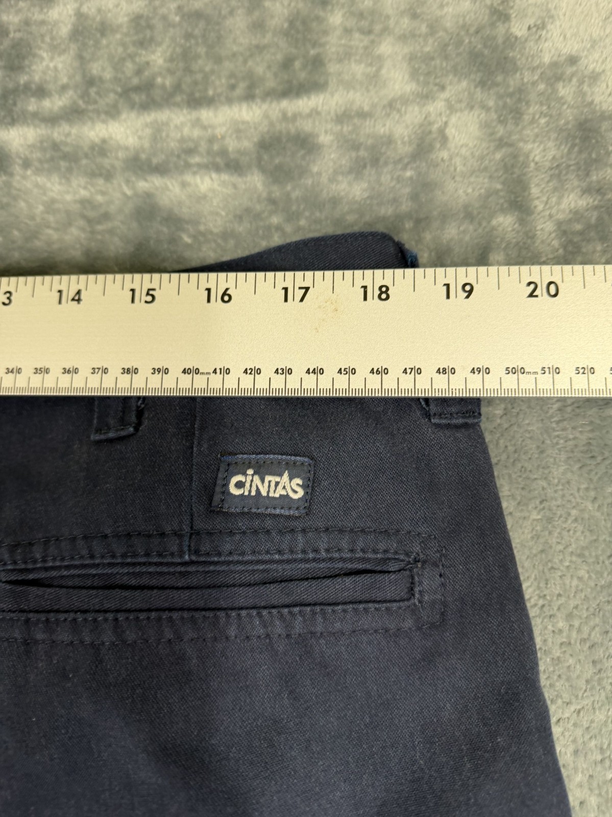 Cintas ComfortFlex Mens Navy Blue Cargo Work Pants Size 40