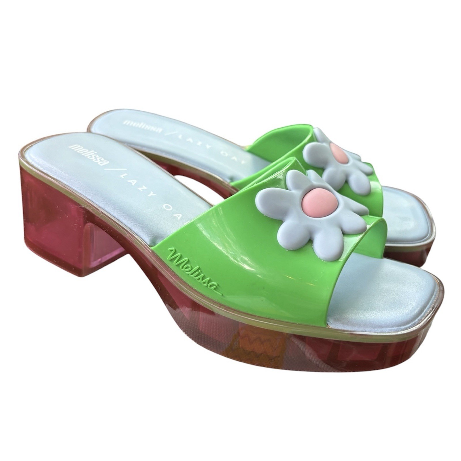 Melissa Lazy oaf jelly sandals flower power heels Women’s Size 5
