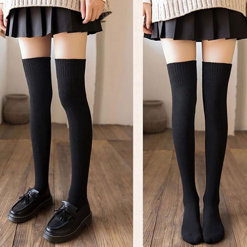 Women’s Thigh High Knit Leg Warmers for Cold Weather Long Boot Socks Foot Cover