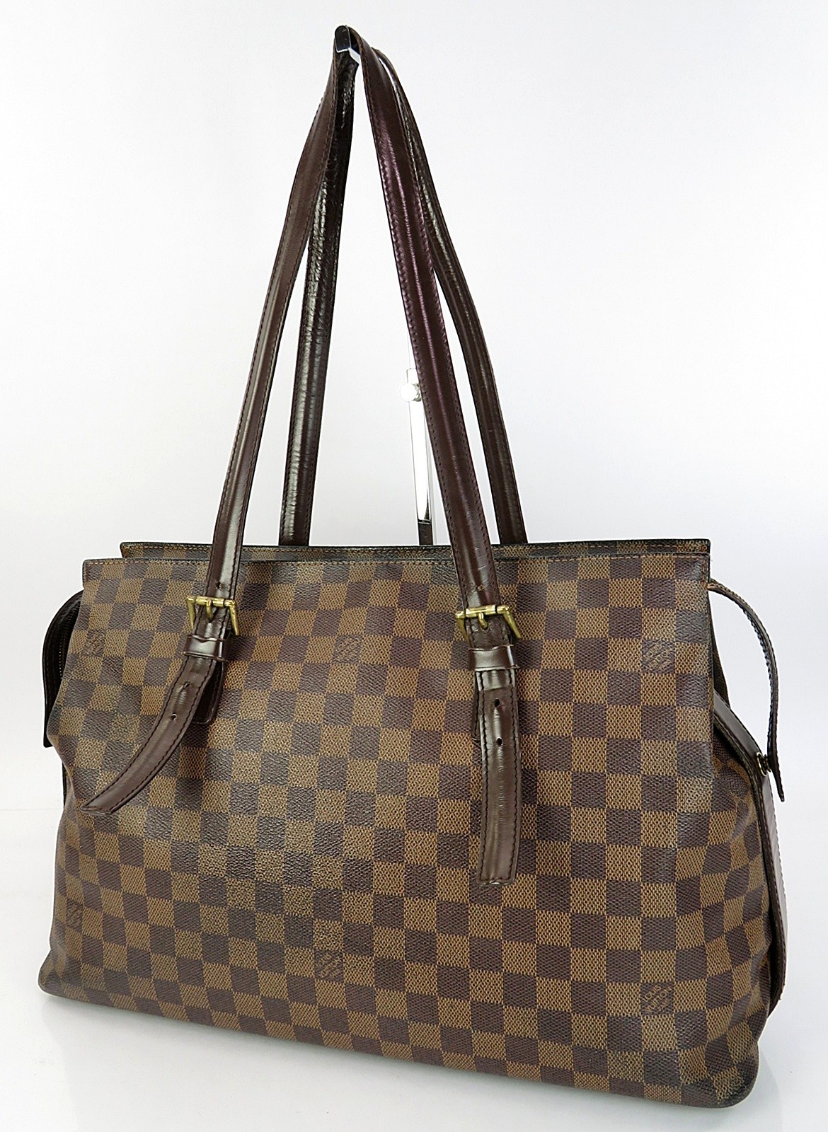 Authentic LOUIS VUITTON Chelsea Damier Ebene Tote Shoulder Bag Purse #63979