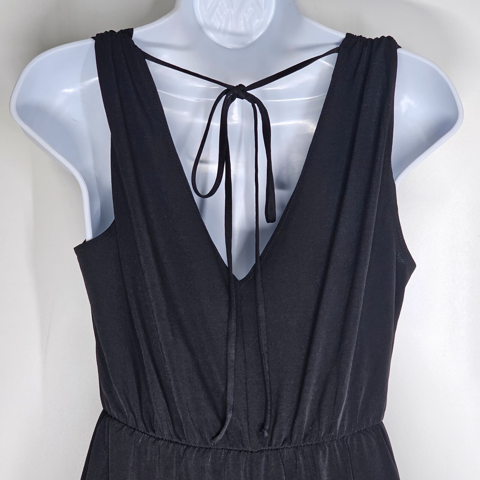 BCBGeneration Black Sleeveless Jumpsuit XS Polyester Spandex Blend MSRP $88