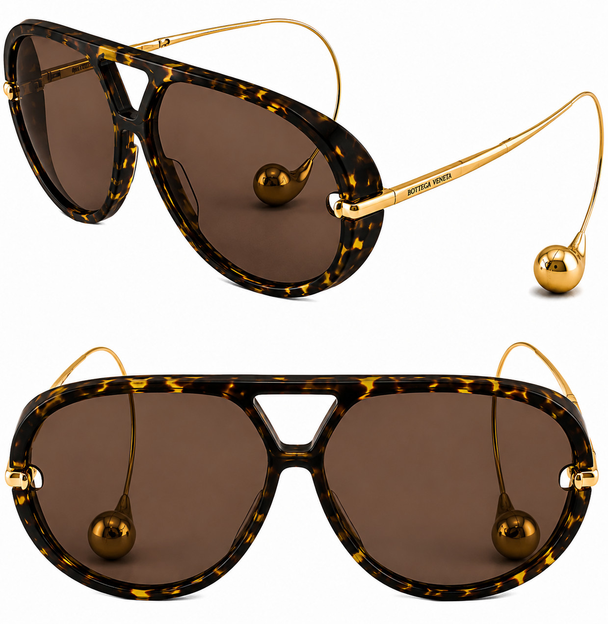 BOTTEGA VENETA BV1273S 010 180mm Luxury NEW Earrings Sunglasses