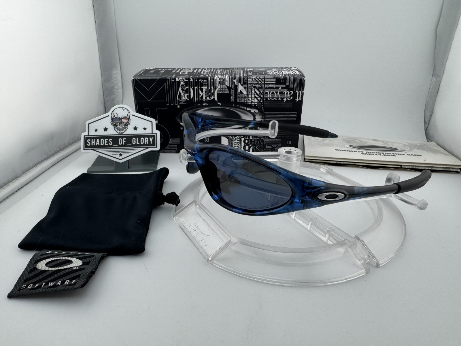 OAKLEY MINUTE GEN 2 BLUE TORTOISE ICE IRIDIUM POLARIZED SUNGLASSES 12-812 RARE