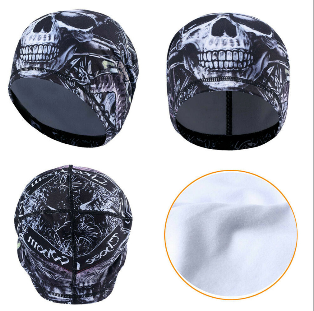 Cooling Skull Cap Dome Cap Helmet Liner Moisture Sweat Wicking Beanie Ski Hats