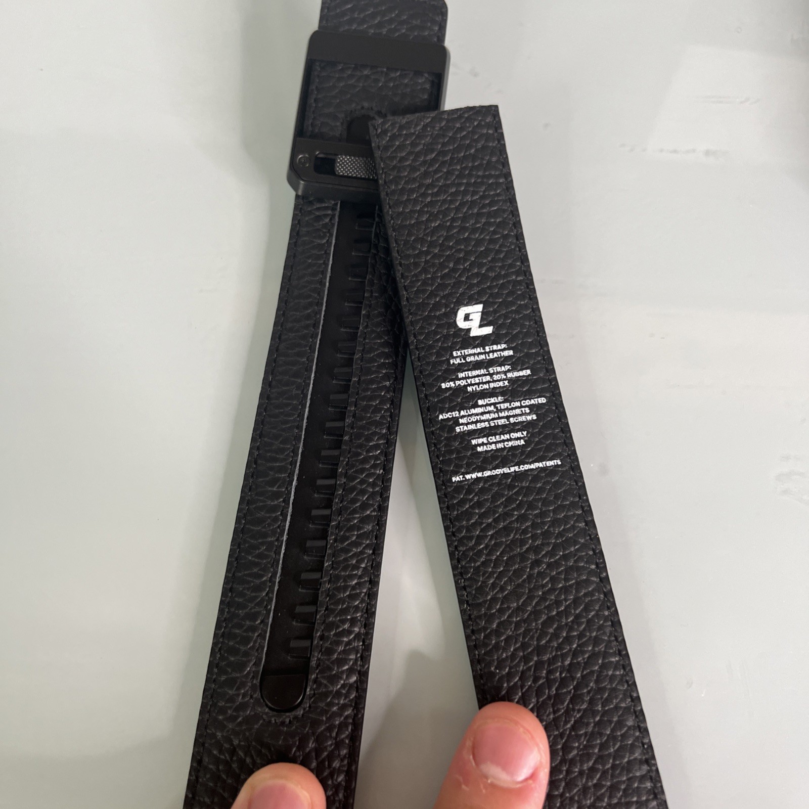 Groove Life GL Adjustable Web Belt Magnetic Buckle Size Medium Black