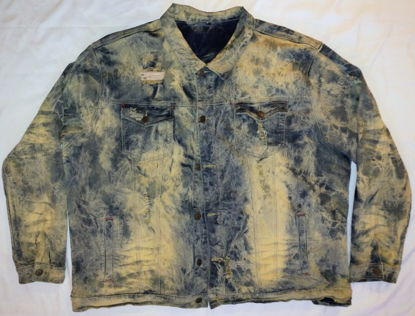 Makobi Men’s 4XB Dirt Wash Denim Jacket