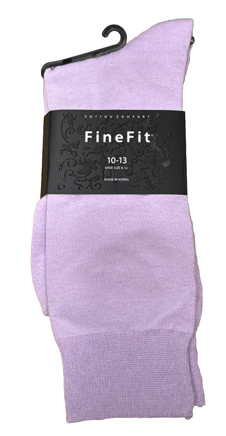 FineFit Cotton Comfort Sock Size 10-13 Lilac Lavender