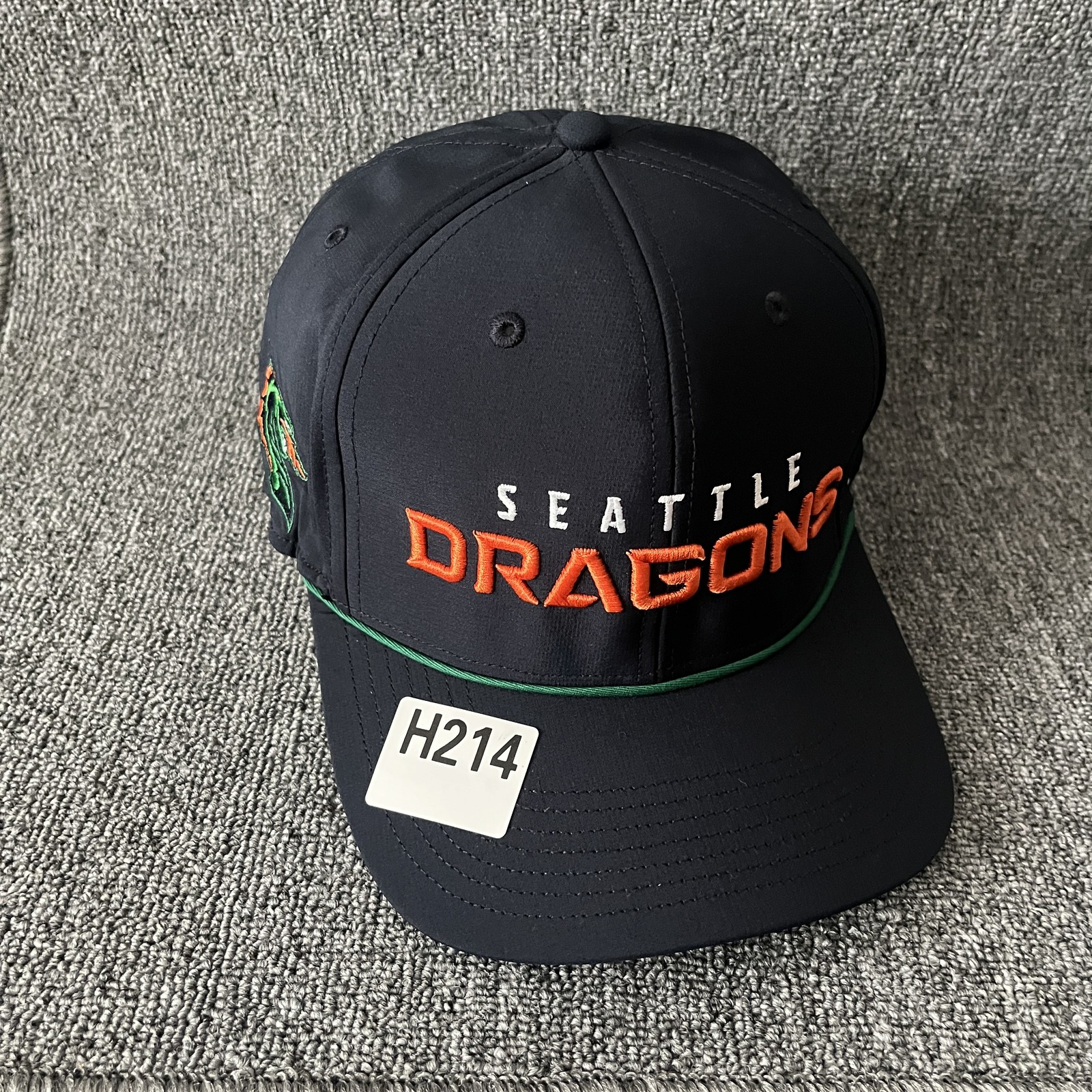 ’47 XFL Football Seattle Dragons Structured Snapback Adjustable Black Orange Gre
