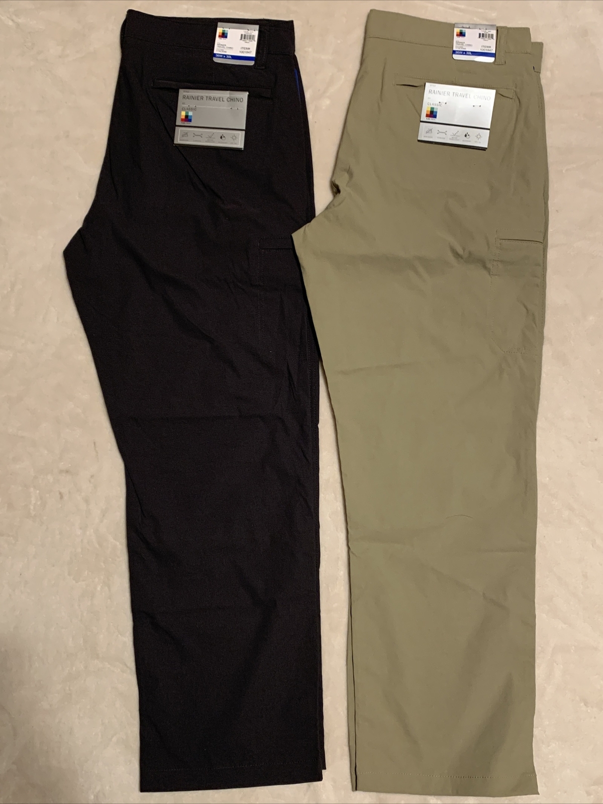 UB Tech Men’s Rainier Lightweight Comfort Travel Chino Pants 40 42 44 x 30 32