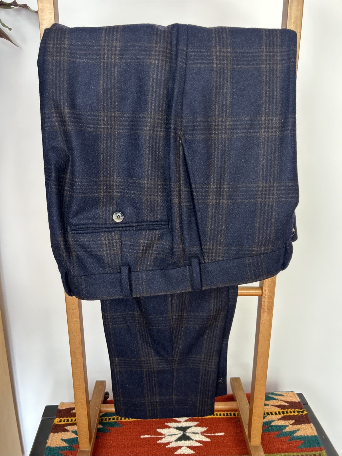 SUITSUPPLY (42R) Suit 2 Piece Suit Wool Tweed Check Vitale Barberis Canonico