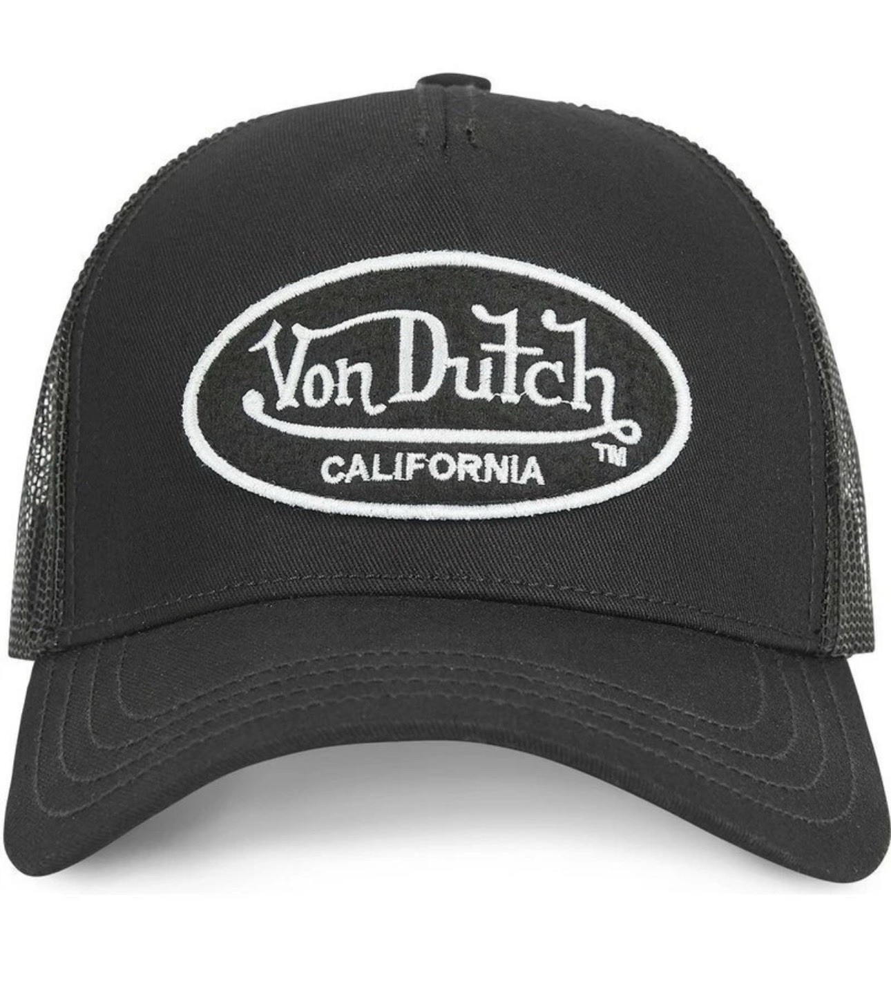 Von Dutch Men’s Trucker Hat Adjustable Mesh Back Black Red Beige Blue One Size