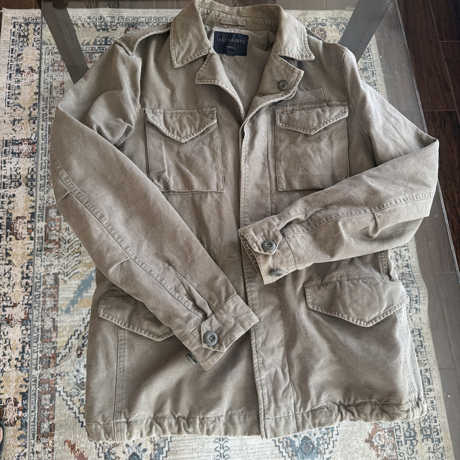 ALLSAINTS MANSE MILITARY FIELD Berra JACKET Small S SMALL GREEN EUC DD