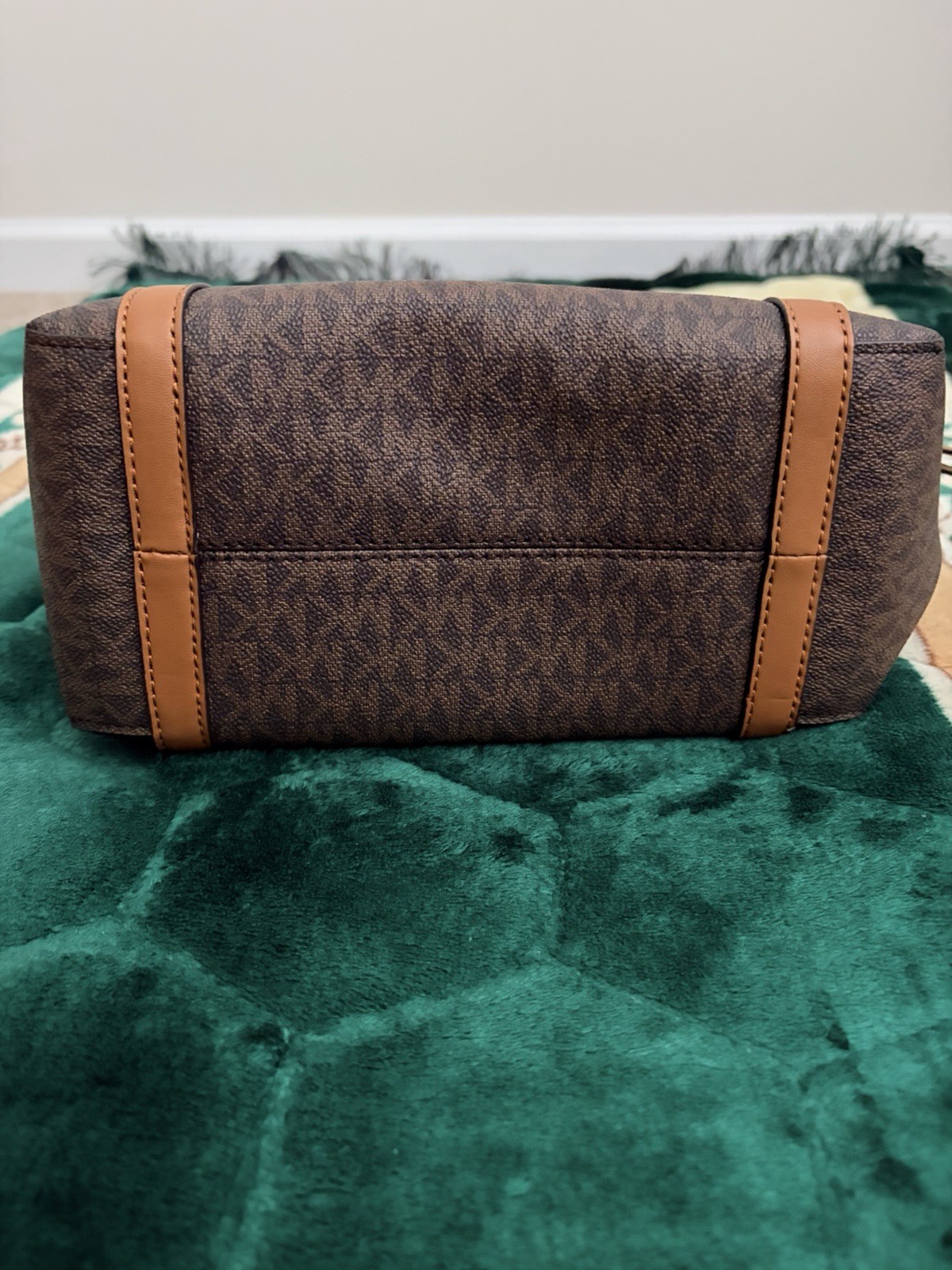 MICHAEL Michael Kors Sullivan Small Convertible Top Zip Tote Brown Monogram