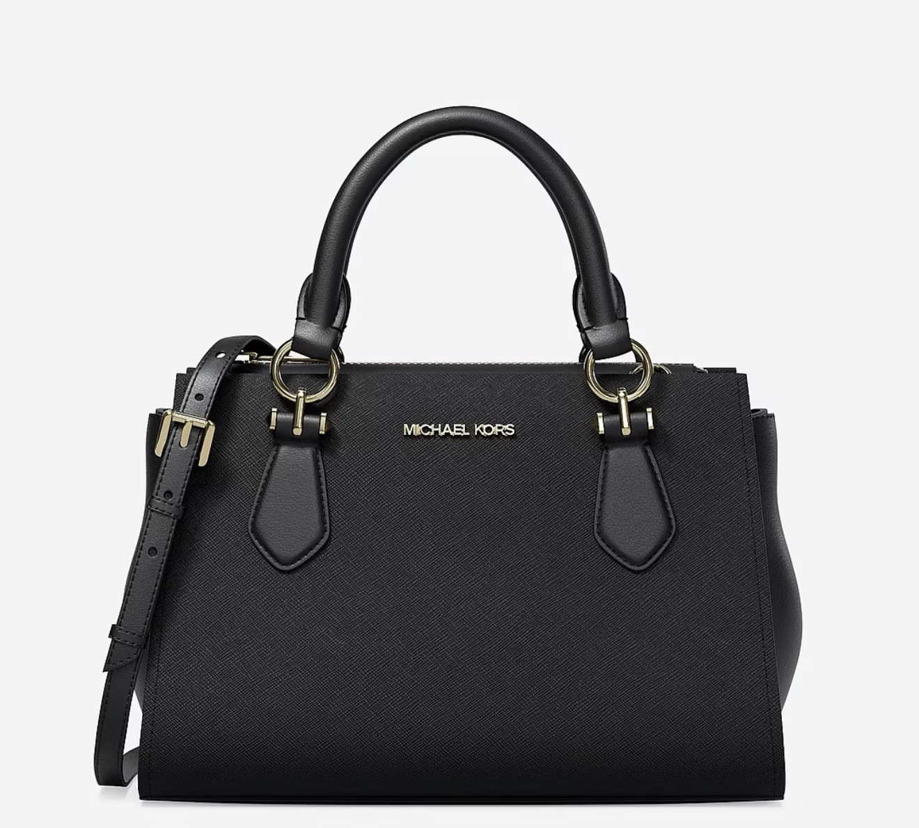 Michael Kors Marilyn Black Saffiano Leather Crossbody Bag Small Satchel