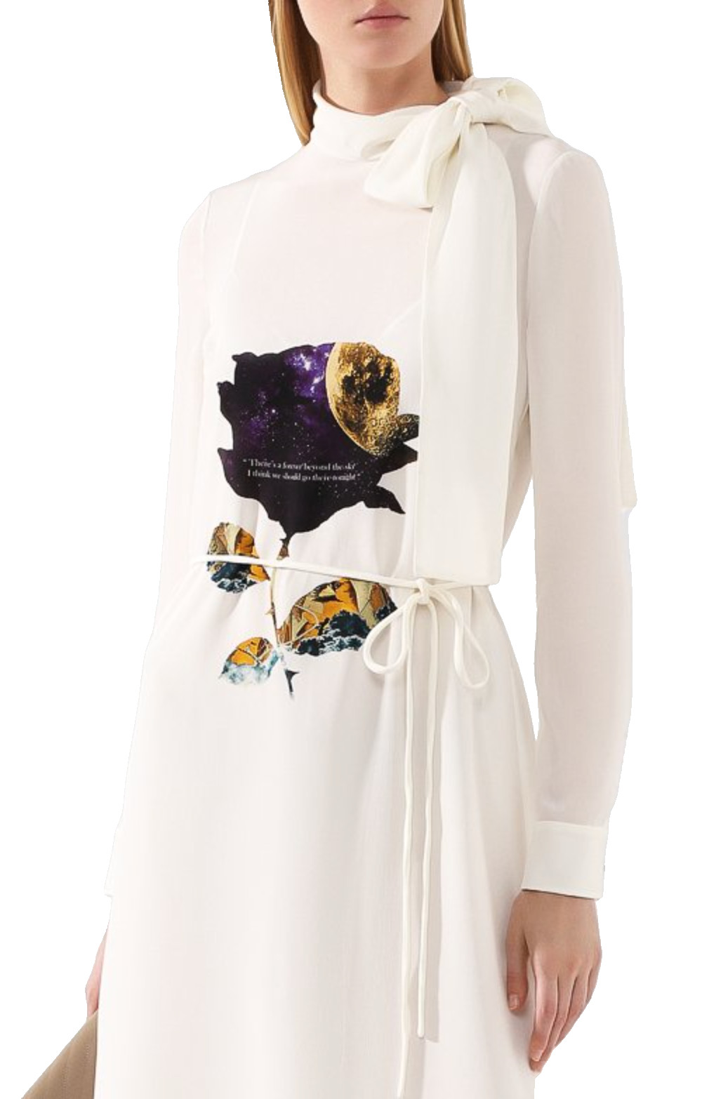Valentino Garavani Silk Dress Midikleid Midi-Dress Emancipation of Poetry New S