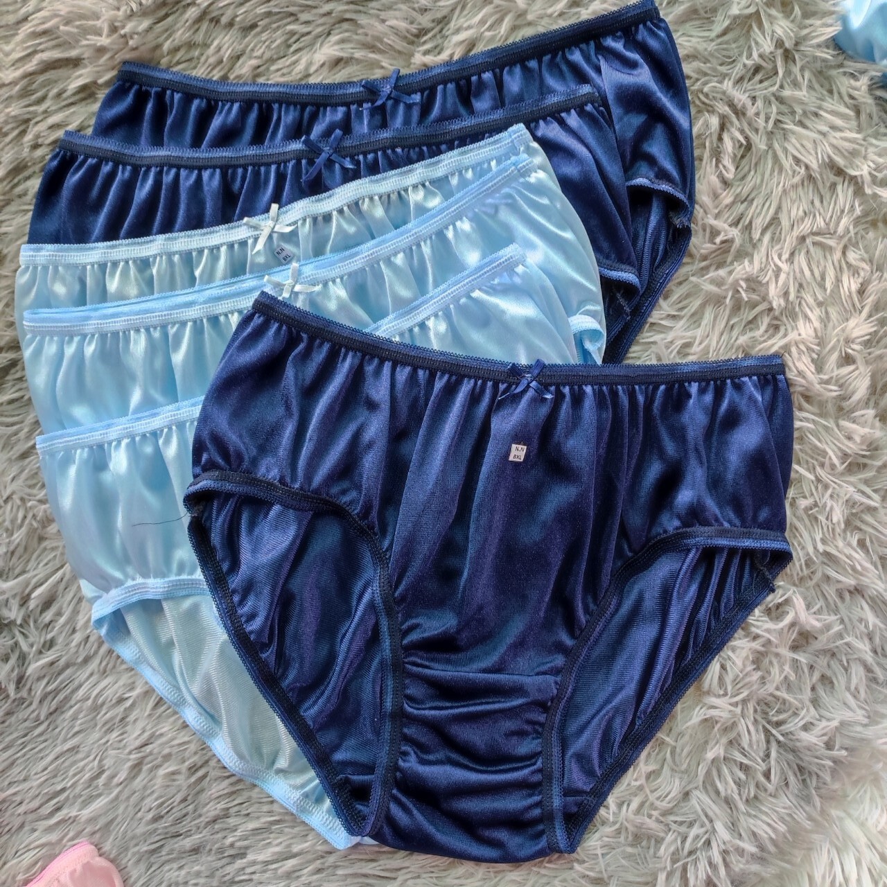 6 Bikini Panties Women Mens Underwear Briefs Nylon Silky Soft Hip 38″-42″ XL