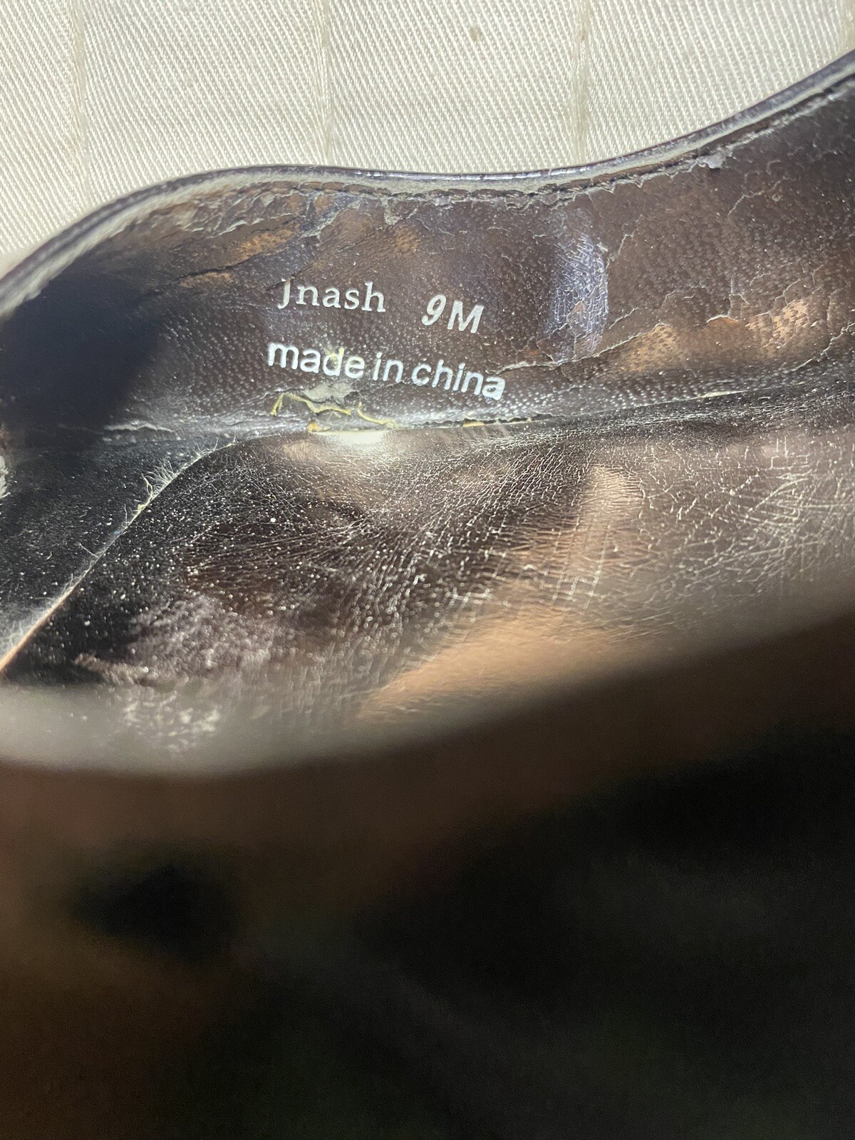 Jessica Bennett JNASH Square Toe Platform Pumps Brown 9M Rear Zipper