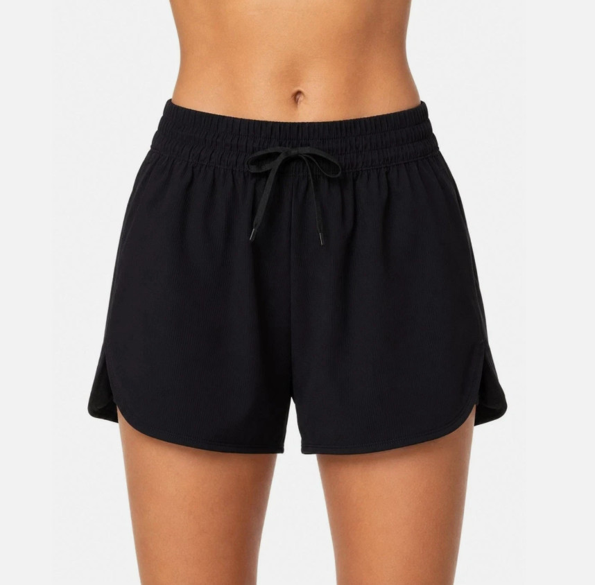 Lands’ End Women’s Quick-Dry UPF 50 Athletic Shorts, Black, Size M