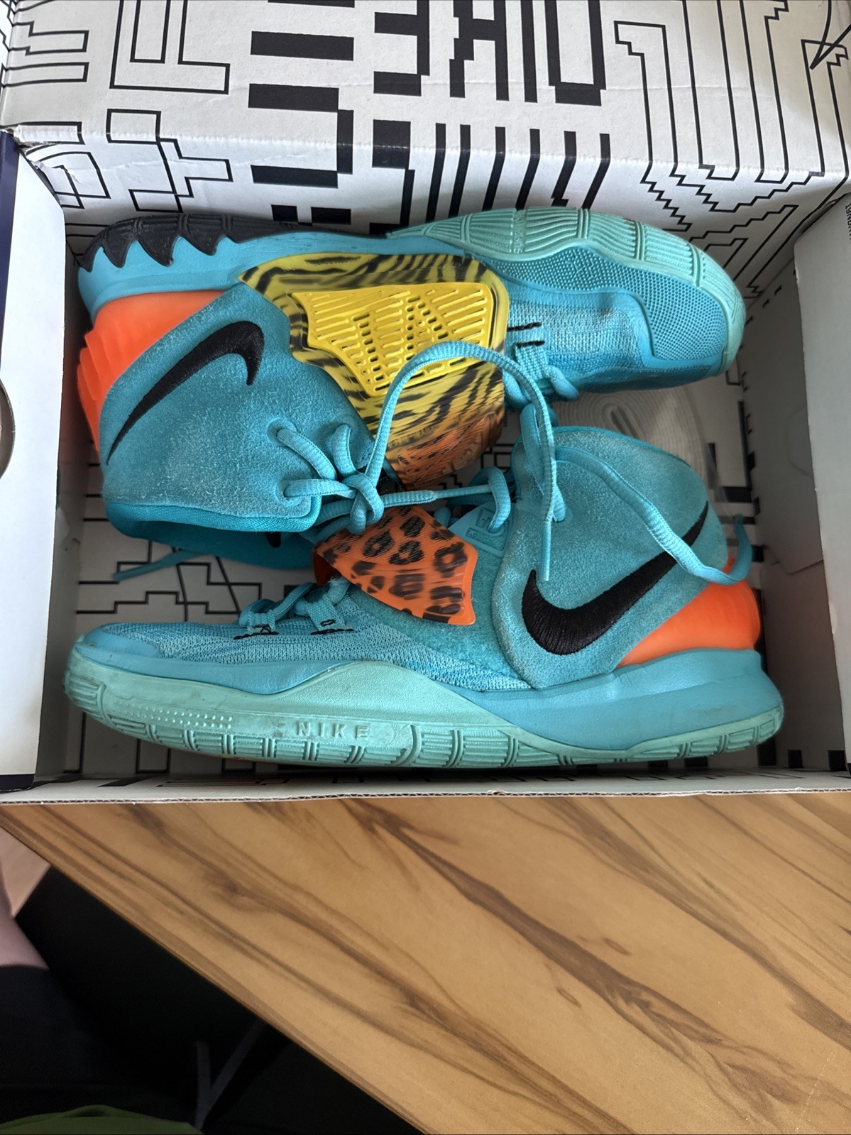 Nike Kyrie 6 Oracle Aqua (GS) BQ5599-300 Youth Size 4.5y Air Irving Grail