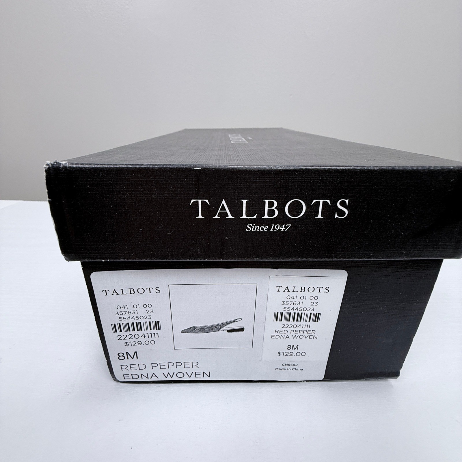 Talbots Edna Woven Slingback Flats Women 8M Red Pepper NIB Coastal Grandma,