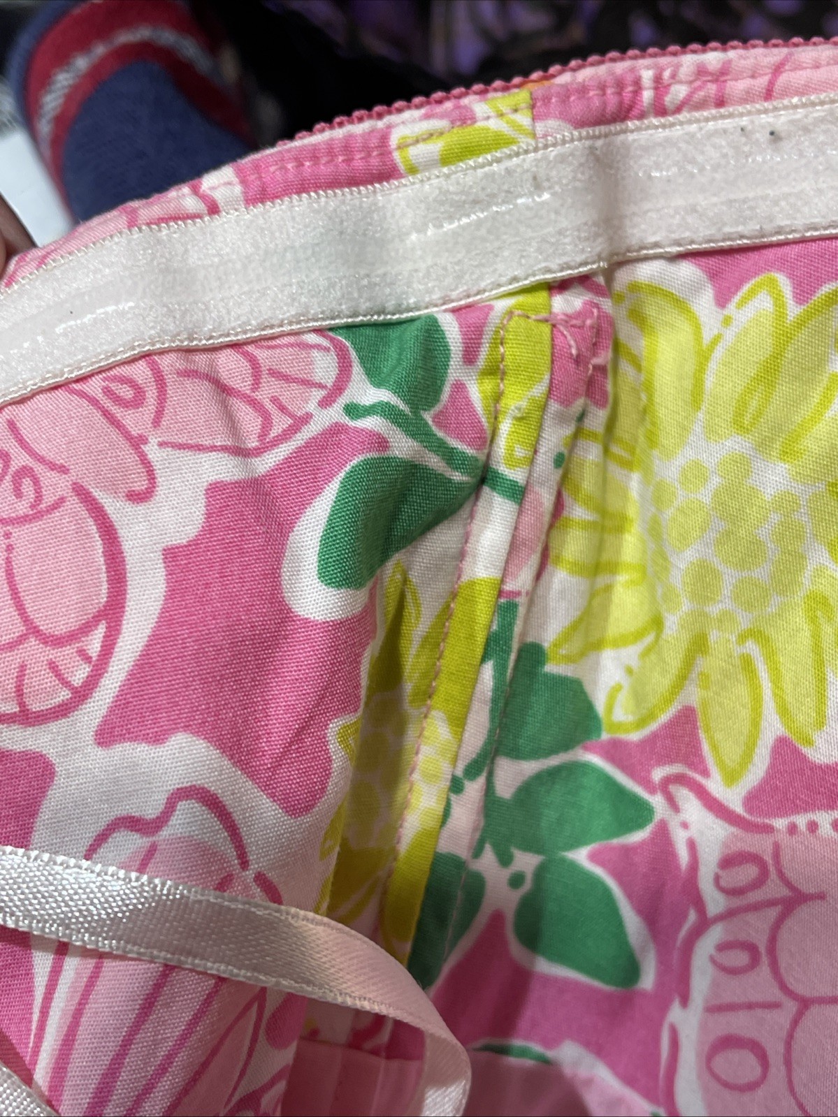 Lilly Pulitzer Bowen Sz 8 Pink Patchwork Mini Strapless Sundress Corset Lined