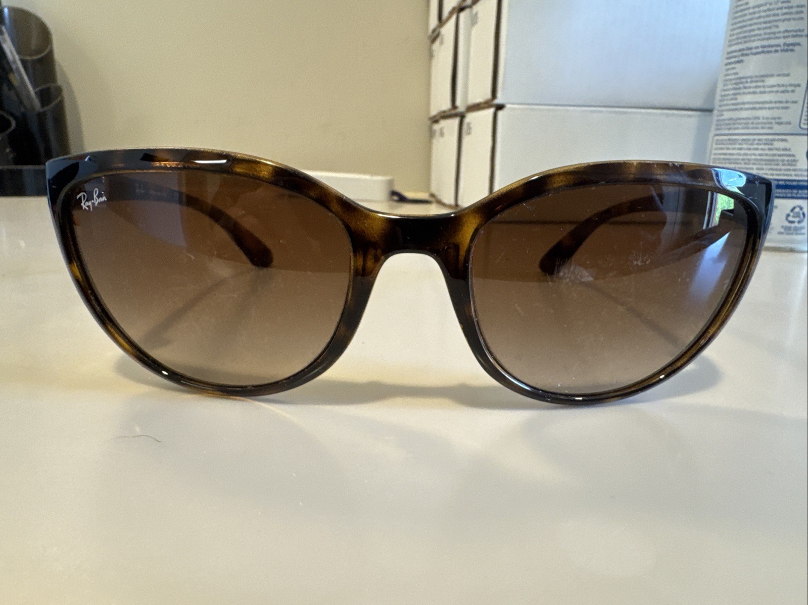 Ray-Ban RB4167 Brown Gradient Lenses Polished Light Havana Tortoise Frame #N10