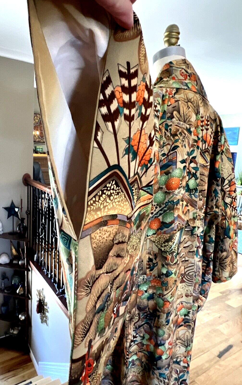 VTG ASIAN KIMONO OneofaKind Handmade Boho Free Hippie People VACAY Yoga FESTIVAL