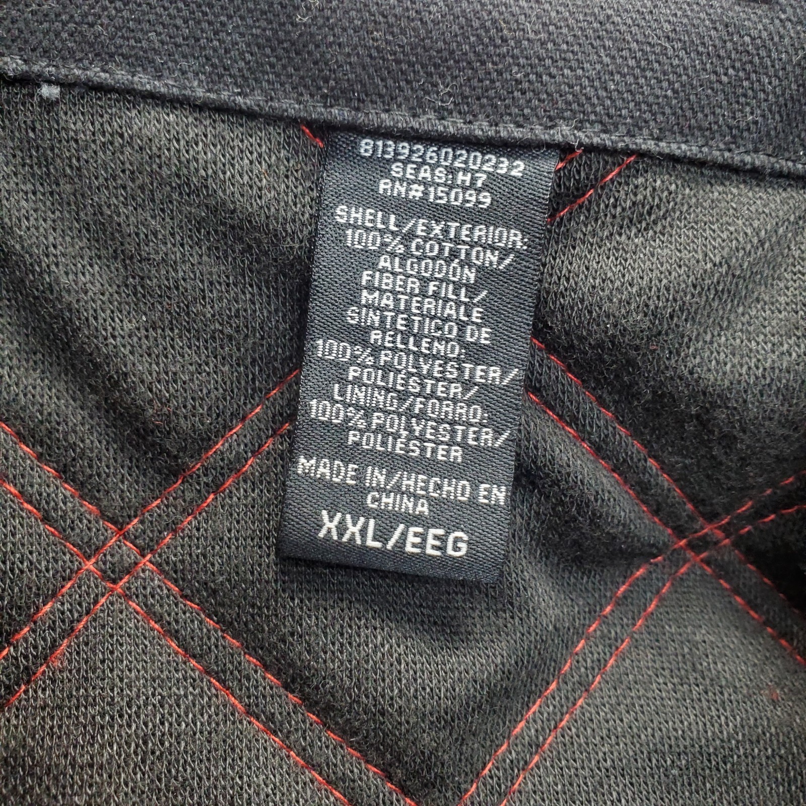 Craftsman Bomber Jacket Mens XXL Black Canvas Duck Hooded Quilted Lined Full Zip