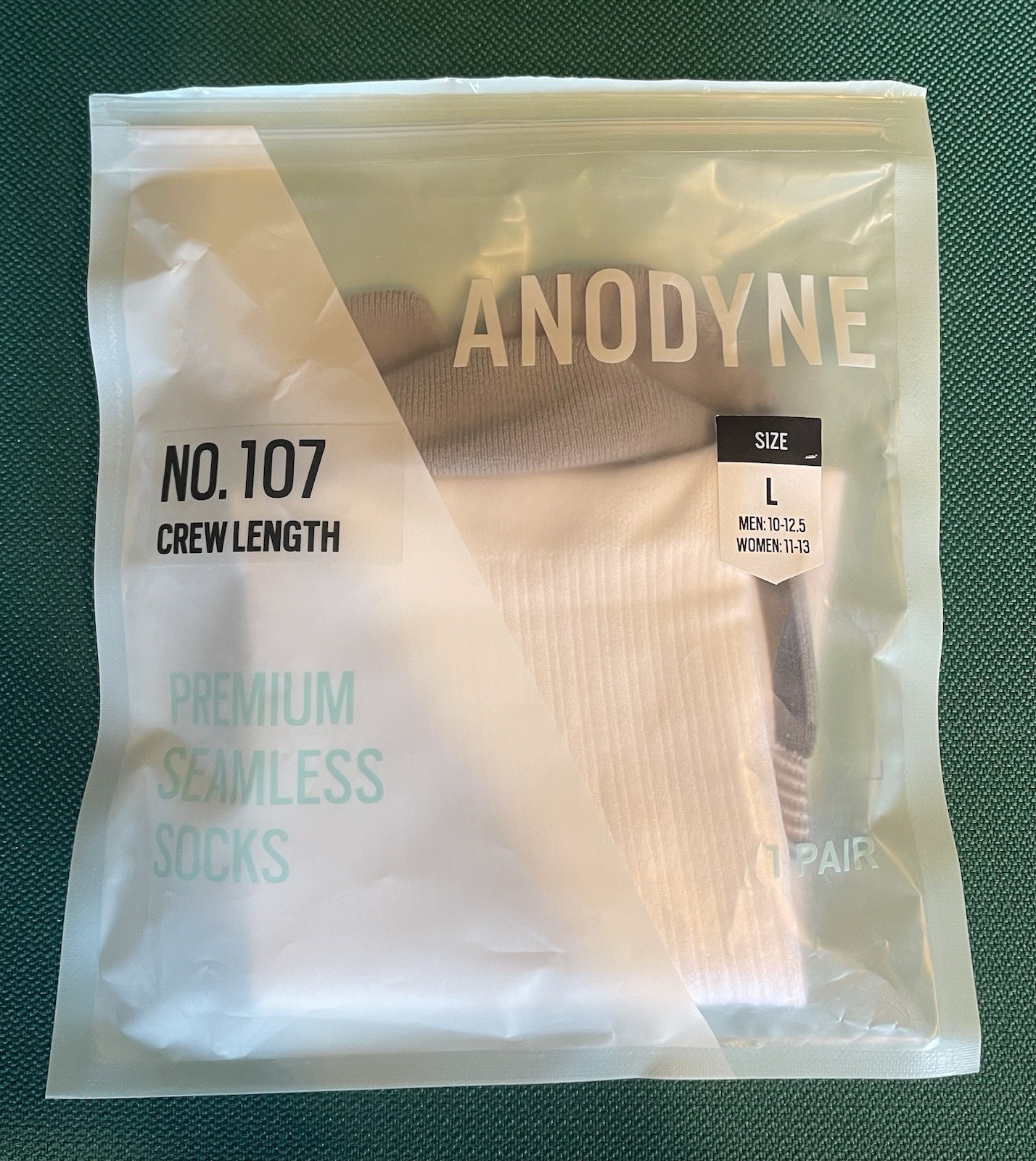 Anodyne No. 107 Bunion Sock LEFT SOCK ONLY Large White New Replacement Sock
