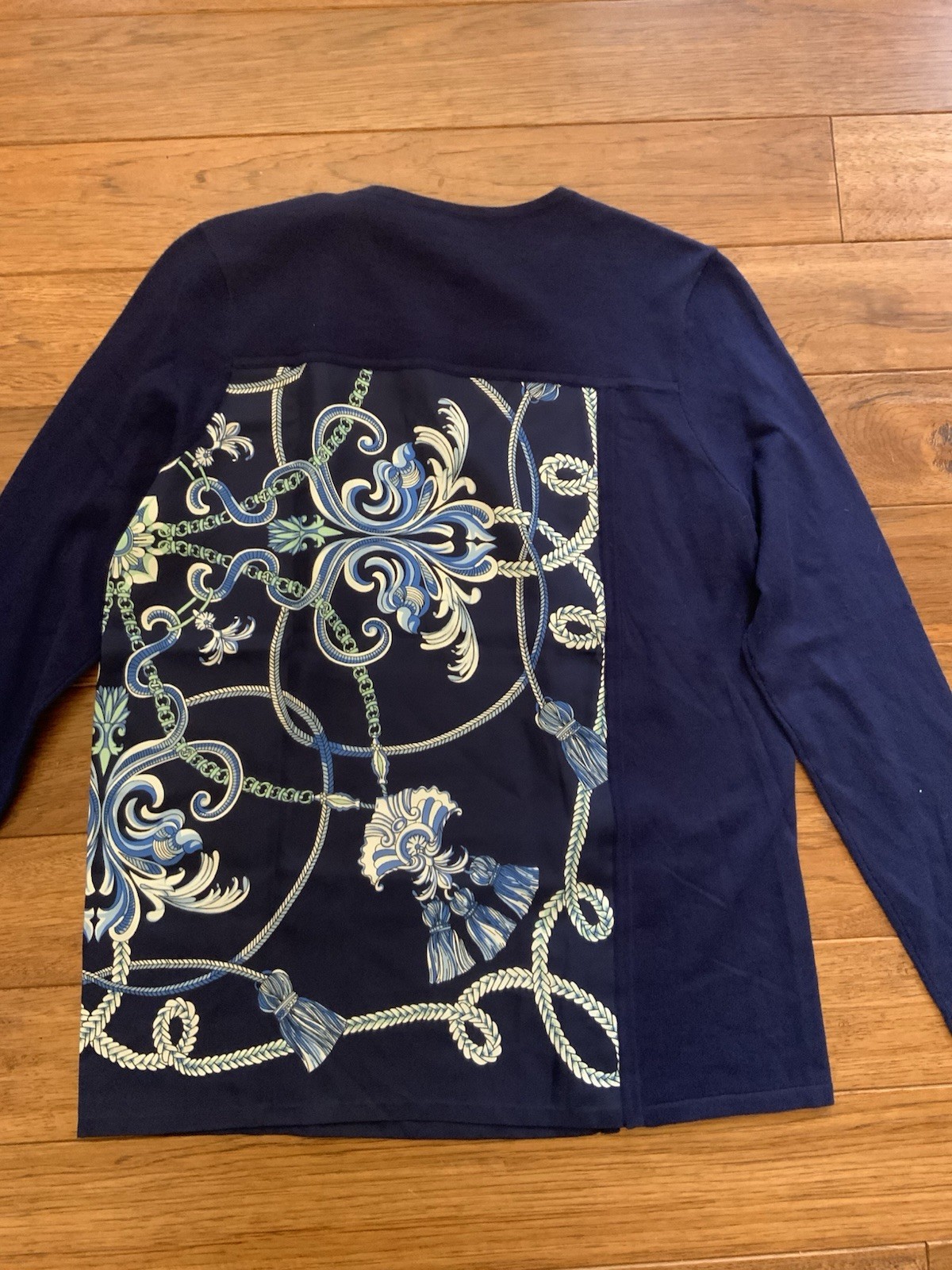 NWT J. McLaughlin Notting Sweater, Navy/White, Small