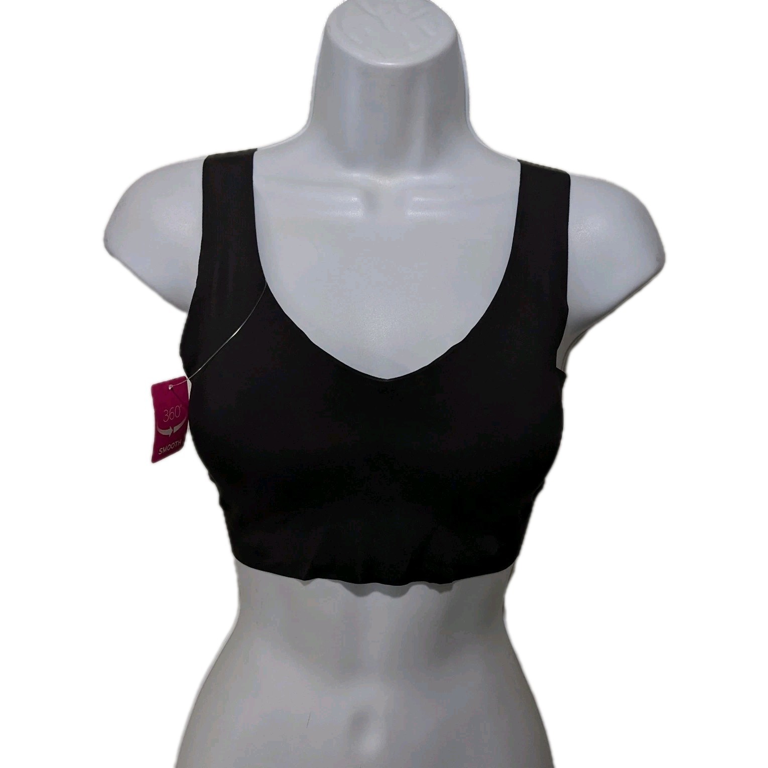 NWT Hanes Flex Fit 360 Smooth Black Bra Womens M New With Tags #100L