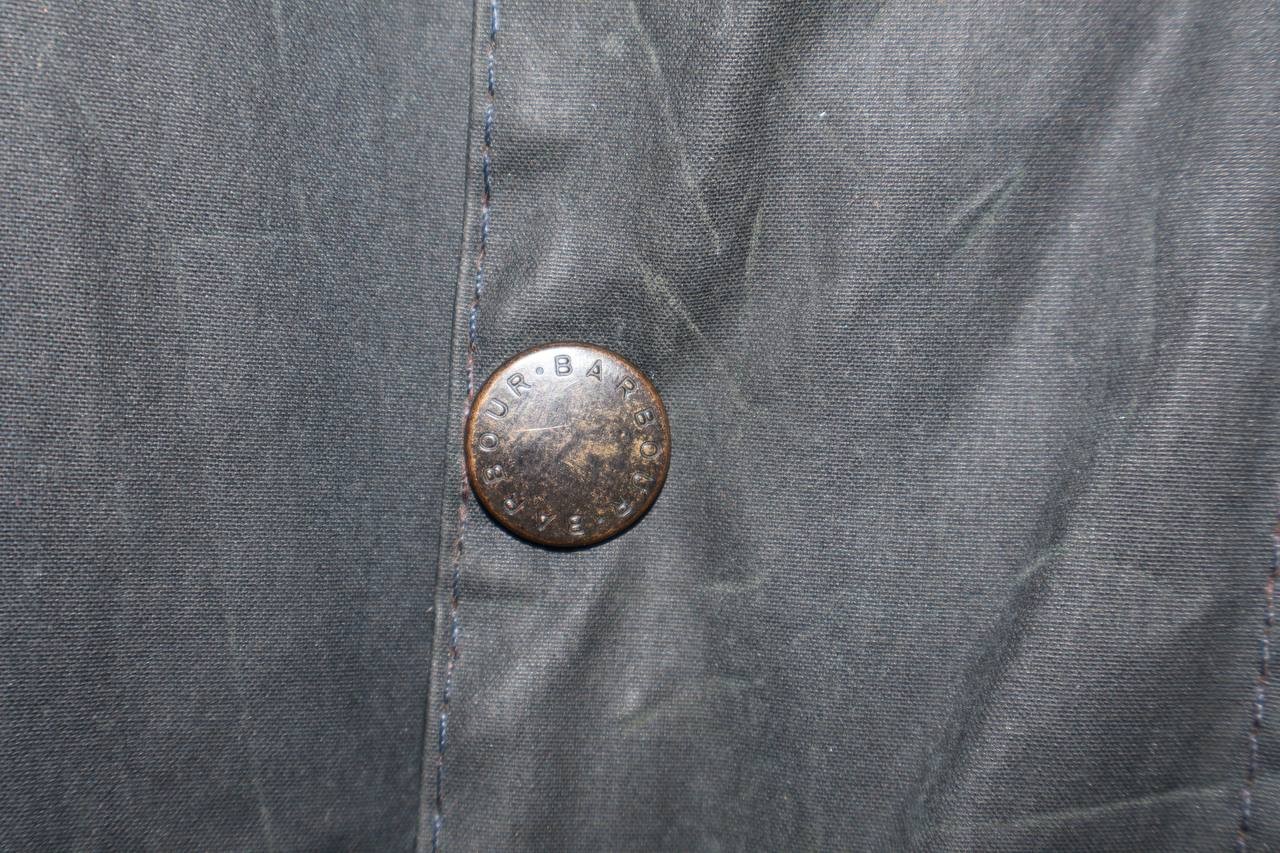 Vintage 90s Barbour Border Wax Jacket Men’s C42 / 107CM Black Made in England